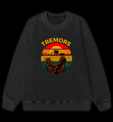 Monster Sunset Tremors Vintage Washed 100% Cotton Sweatshirt