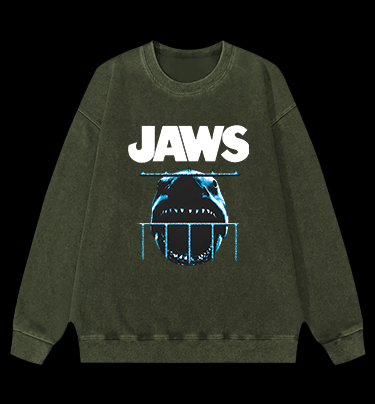 Shark in Cage Vintage Washed 100% Cotton Sweatshirt