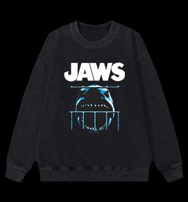 Shark in Cage Vintage Washed 100% Cotton Sweatshirt