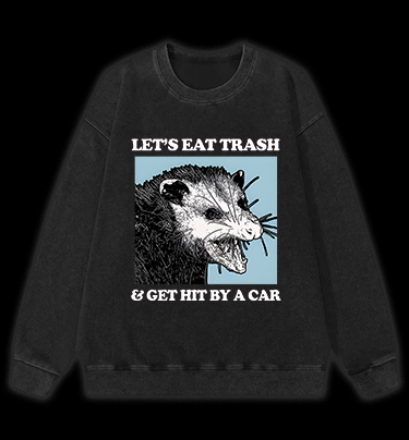 Mouse's Trash Plan Vintage Washed 100% Cotton Sweatshirt