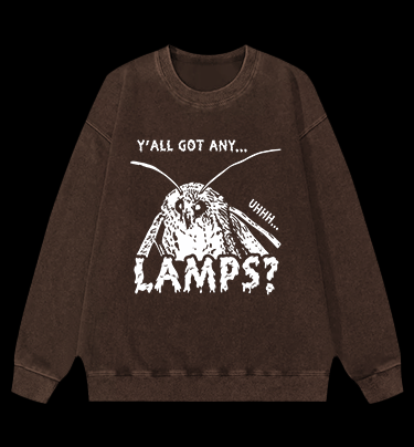 Moth Wants Lamps Vintage Washed 100% Cotton Sweatshirt