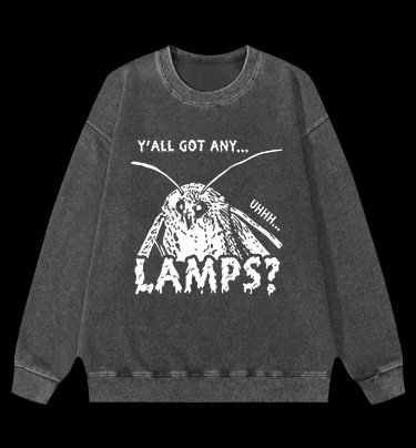 Moth Wants Lamps Vintage Washed 100% Cotton Sweatshirt