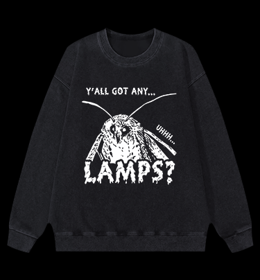 Moth Wants Lamps Vintage Washed 100% Cotton Sweatshirt