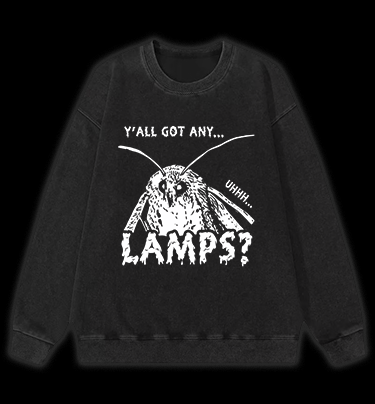 Moth Wants Lamps Vintage Washed 100% Cotton Sweatshirt