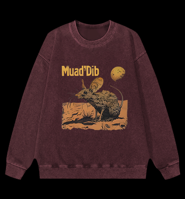 Mouse: Dune Symbol Vintage Washed 100% Cotton Sweatshirt