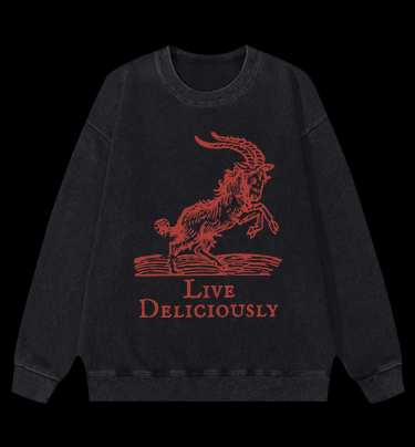 Goat's Delightful Life Vintage Washed 100% Cotton Sweatshirt