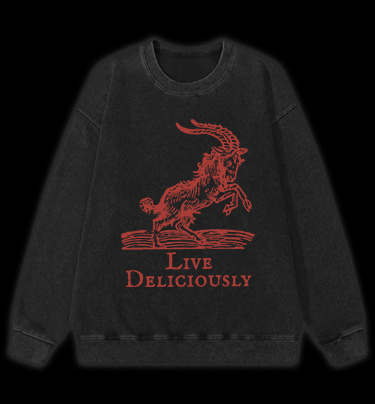 Goat's Delightful Life Vintage Washed 100% Cotton Sweatshirt