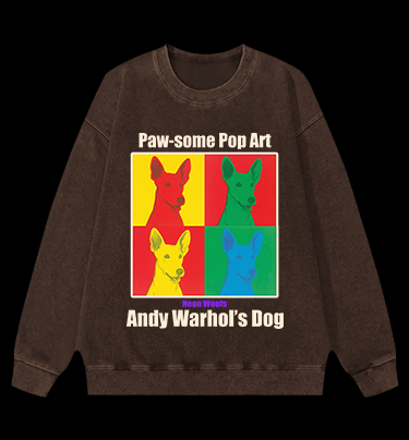 Andy Warhol's Dog Vintage Washed 100% Cotton Sweatshirt