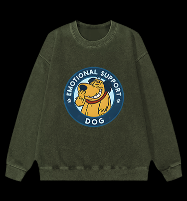 Dog's Heartwarming Style Vintage Washed 100% Cotton Sweatshirt