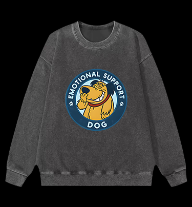 Dog's Heartwarming Style Vintage Washed 100% Cotton Sweatshirt