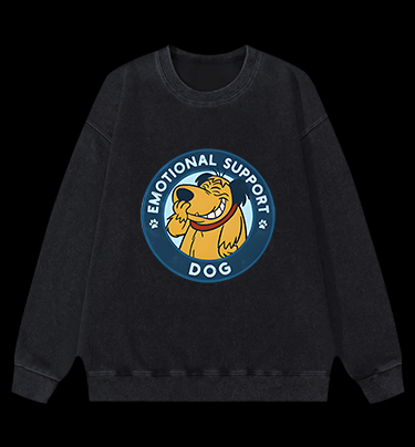 Dog's Heartwarming Style Vintage Washed 100% Cotton Sweatshirt