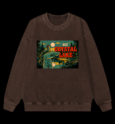 Fish's Lake Adventure Vintage Washed 100% Cotton Sweatshirt