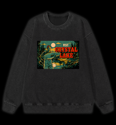 Fish's Lake Adventure Vintage Washed 100% Cotton Sweatshirt
