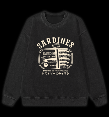 Sardine's Yummy Vibe Vintage Washed 100% Cotton Sweatshirt