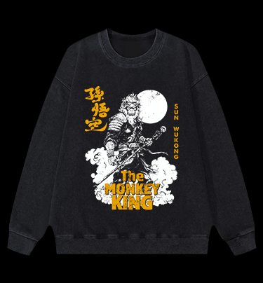 Monkey's Legend Style Vintage Washed 100% Cotton Sweatshirt