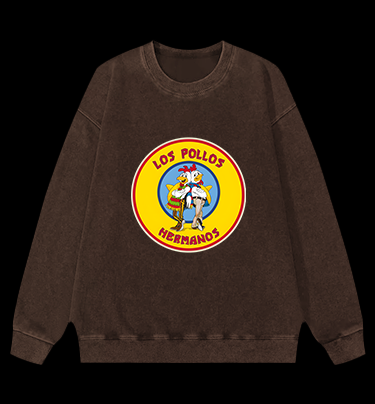 Rooster Bros Fun Vintage Washed 100% Cotton Sweatshirt