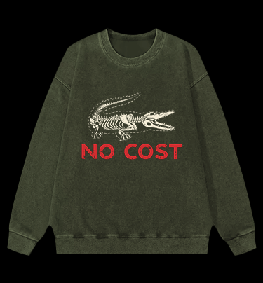 Croc's No - Cost Style Vintage Washed 100% Cotton Sweatshirt