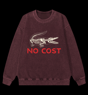 Croc's No - Cost Style Vintage Washed 100% Cotton Sweatshirt