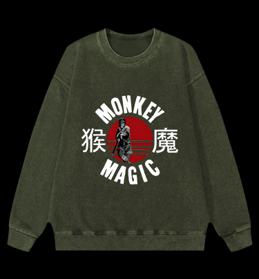 Monkey's Myth Style Vintage Washed 100% Cotton Sweatshirt