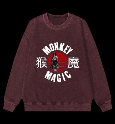Monkey's Myth Style Vintage Washed 100% Cotton Sweatshirt