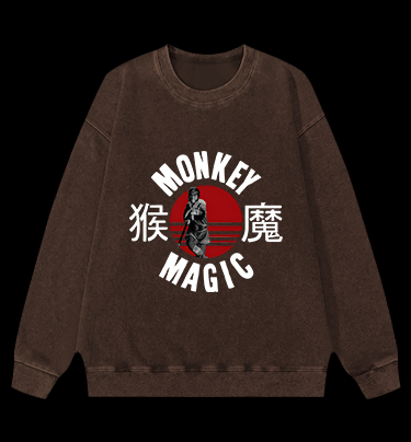 Monkey's Myth Style Vintage Washed 100% Cotton Sweatshirt