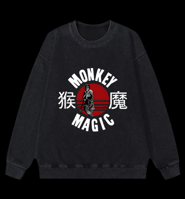 Monkey's Myth Style Vintage Washed 100% Cotton Sweatshirt