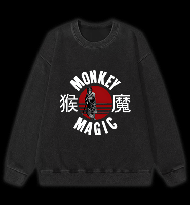 Monkey's Myth Style Vintage Washed 100% Cotton Sweatshirt