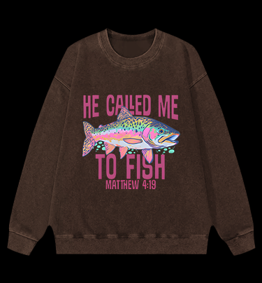 Fish's Bible Style Vintage Washed 100% Cotton Sweatshirt