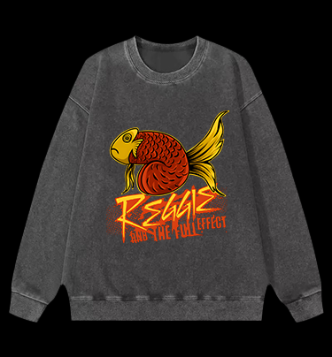 Fish's Funk Style Vintage Washed 100% Cotton Sweatshirt