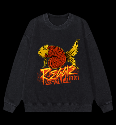 Fish's Funk Style Vintage Washed 100% Cotton Sweatshirt