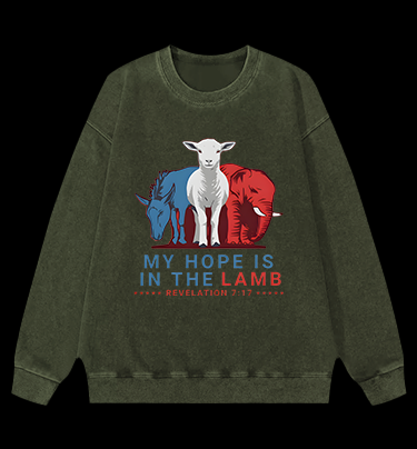 Lamb's Faith Style Vintage Washed 100% Cotton Sweatshirt
