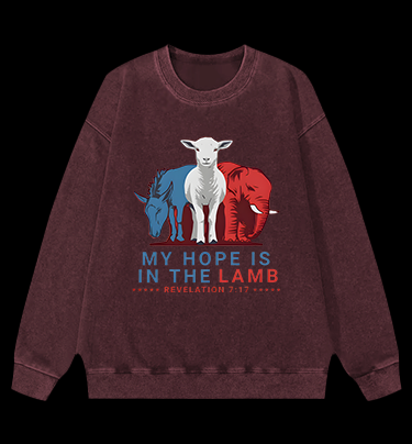 Lamb's Faith Style Vintage Washed 100% Cotton Sweatshirt