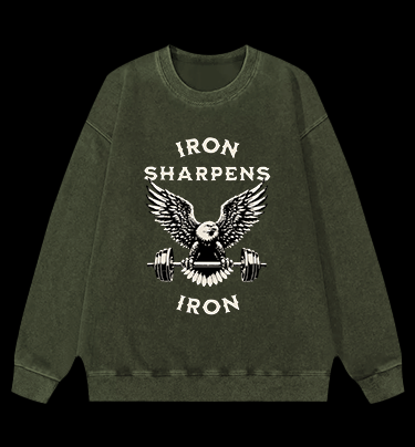 Strong Eagle Vintage Washed 100% Cotton Sweatshirt