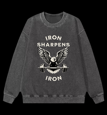 Strong Eagle Vintage Washed 100% Cotton Sweatshirt