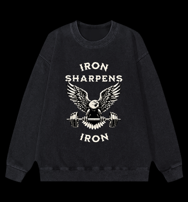 Strong Eagle Vintage Washed 100% Cotton Sweatshirt