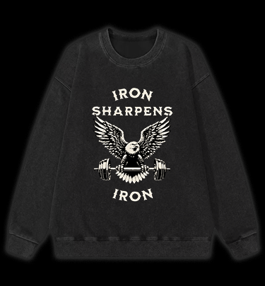 Strong Eagle Vintage Washed 100% Cotton Sweatshirt