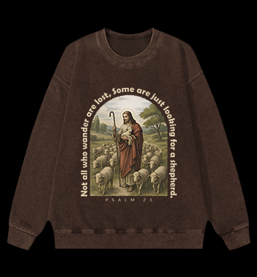 Lamb's Psalm Style Vintage Washed 100% Cotton Sweatshirt