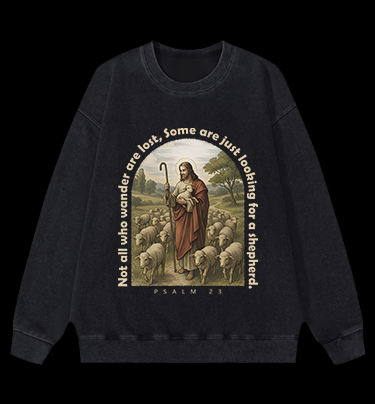 Lamb's Psalm Style Vintage Washed 100% Cotton Sweatshirt