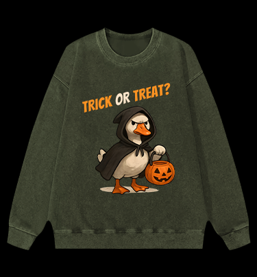 Goose's Treat Quest Vintage Washed 100% Cotton Sweatshirt
