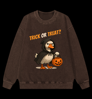 Goose's Treat Quest Vintage Washed 100% Cotton Sweatshirt