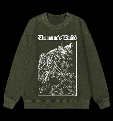 Blaiidd Wolf Vintage Washed 100% Cotton Sweatshirt