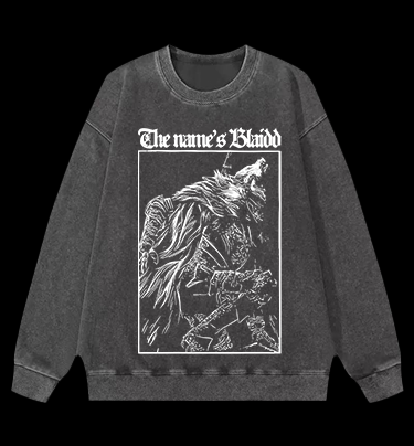 Blaiidd Wolf Vintage Washed 100% Cotton Sweatshirt