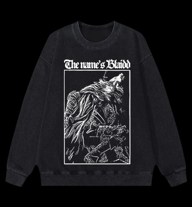 Blaiidd Wolf Vintage Washed 100% Cotton Sweatshirt