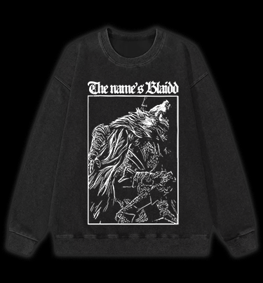 Blaiidd Wolf Vintage Washed 100% Cotton Sweatshirt