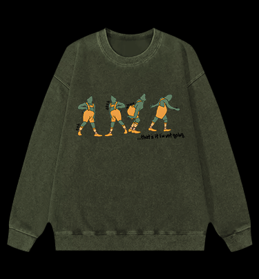 Turtle Dance Vintage Washed 100% Cotton Sweatshirt