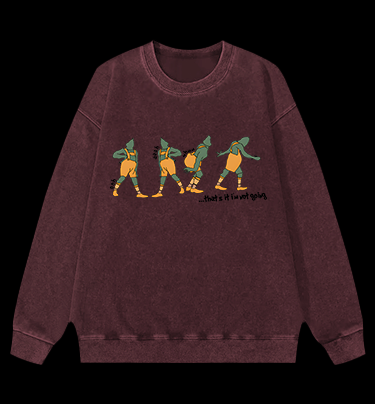 Turtle Dance Vintage Washed 100% Cotton Sweatshirt