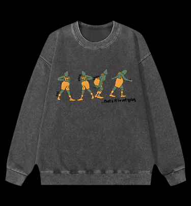 Turtle Dance Vintage Washed 100% Cotton Sweatshirt