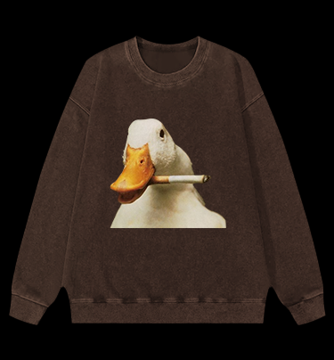 Smoking Duck Vintage Washed 100% Cotton Sweatshirt
