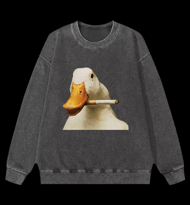 Smoking Duck Vintage Washed 100% Cotton Sweatshirt