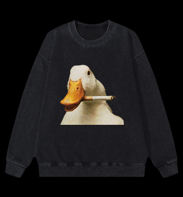 Smoking Duck Vintage Washed 100% Cotton Sweatshirt